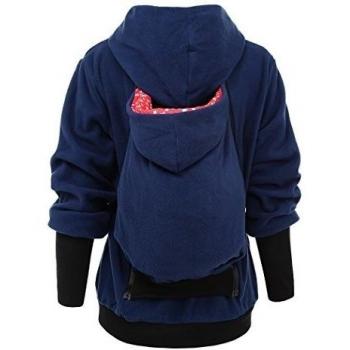 MIOIM® Mamà Ropa del Embarazada Sudadera con Cremallera Grueso y Suave Bolsillo Sudadera con Capucha Portador de Bebé Canguro Tops Sudaderas