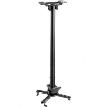Soporte de Techo para Proyectores Ajustable 75-115cm Negro con Función Giratoria e Inclinable
