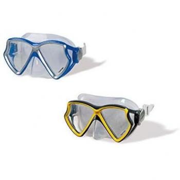 Intex Tauchermaske Aviator Pro 2 Farben Phtalates Free Gafas Buceo, Deportes y Aire Libre, Surtido: Amarilla y Azul, Normal
