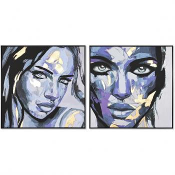 Cuadro Decorativo Mujer Moderno Set de 2 Unidades - Bixoto.com