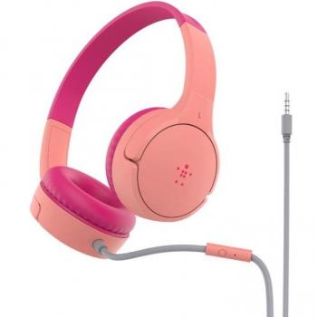 Belkin SoundForm Mini Wired Headset - Pink for Calls, Music, Sports & Everyday Use