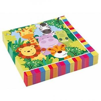 20 SERVILLETAS JUNGLE ANIMALS 33X33 CM