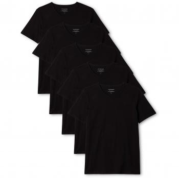 Jack & Jones Basic V-Neck T-Shirt 2-Pack (Black, Short Sleeve, Cotton)