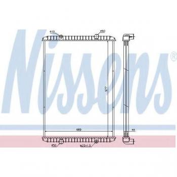 Radiador NISSENS 637750 para refrigeración del motor