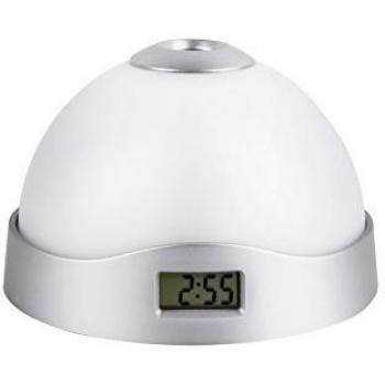 Fun and Play HO.02.0054.02-Despertador LED con proyector, Multicolor, 10x7x10 cm