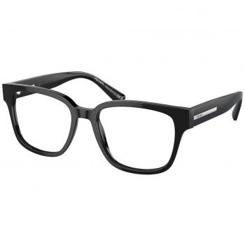 Prada PR A09VF Asian Fit 16K1O1 Men's Eyeglasses Black Size 55 - Frame Only, Blue Light Block Available