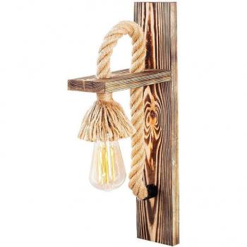Aplique de pared WellHome, estructura de madera color madera