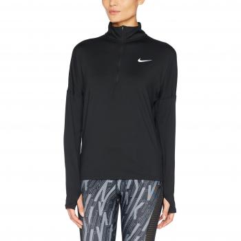 Nike Element – Camiseta de mujer largo, mujer, W NK DRY Element TOP HZ, negro, large