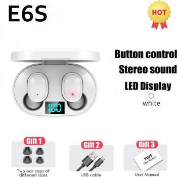 Auriculares TWS E6S A6Lite Inalámbricos Bluetooth con Cancelación de Ruido Mini Deportivos para Smartphone Xiaomi Redmi