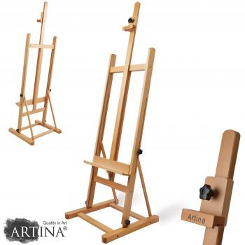 Artina Caballete de Pintura Profesional Siena - Caballete de Madera – Caballete de Estudio - Madera de Haya lubrificada - Muy Estable
