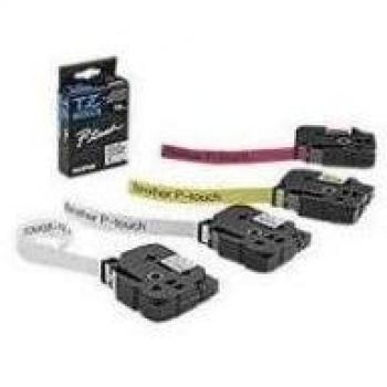 Cinta flexible Brother TZe-FX221 - 9mm, texto negro sobre blanco, longitud de 8 metros