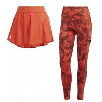 Falda y Malla Adidas Paris para Mujeres - Naranja, Rojo