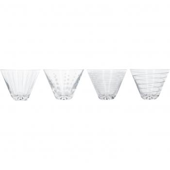 Mikasa Taza Martini 400ml, juego de 4 unidades, cristal transparente