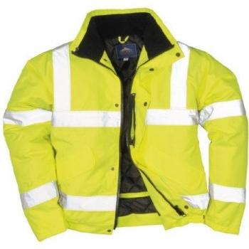 Portwest - Chaqueta de aviador con bandas reflectantes, color amarillo