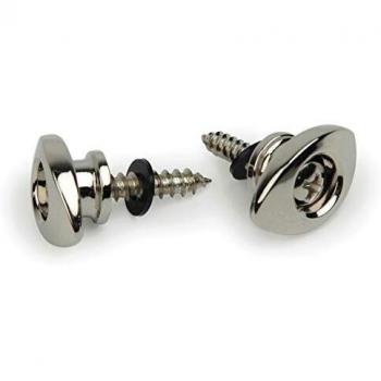 Planet Waves PWEEP202 Elliptical End Pins - Chrome, 1.0 in*0.07 in*0.05 in