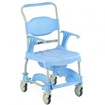 Silla de baño para WC con inodoro MOEM Asiento y tapa Resistente y ligera Celeste