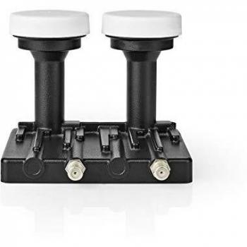Nedis - LNB Universal - Monobloque Doble - 6.0 - Factor de Ruido de 0,2 a 0,85 dB