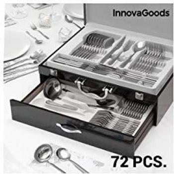 Innovagoods IG811600 Cubertera De Acero Inoxidable, Plateado