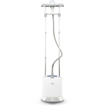 H.Koenig STM45 Plancha Vapor Vertical Muy Potente, 2180 W, 24 g/m, 3 Bares, Suela de Acero Inoxidable, Depósito de 1.6 L, Autonomía Ilimitada, 2000, blanco