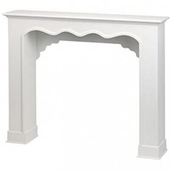 Consola Chimenea Blanca 125x27x104 Cm - Mueble de Entrada con Almacenamiento Adicional y Decoración Acogedora, Paulownia, Grande