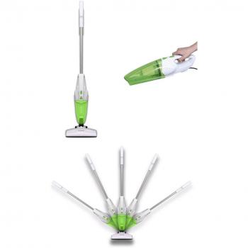 SILVANO Aspirador ciclonico 2 en 1 de Escoba Convertible en aspiradora de Mano con Solo apretar un Boton 800W Color Verde Gran Potencia