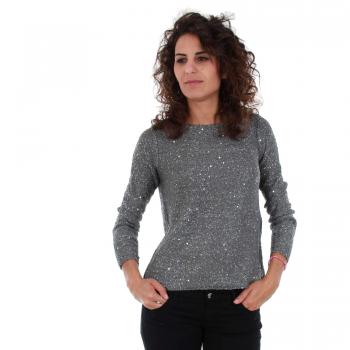 Vero Moda Jersey Mujer L Gris 10206784 VMCHU LS Open Back Blouse Tornado
