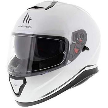 MT Pearl White 2019 Thunder 3 SV Casco de motocicleta sólido