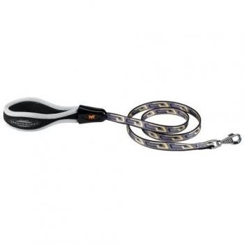 Ferplast 75456021 Perros Cuerda, Ergo Mango con Acolchado, diseño ergotat G20/120, Ancho: 20 mm, L: 120 cm, Gris con Tattoo