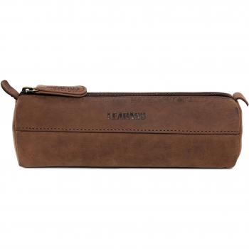 LEABAGS Estuche Fort Worth de Piel auténtica de búfalo con Aspecto Vintage