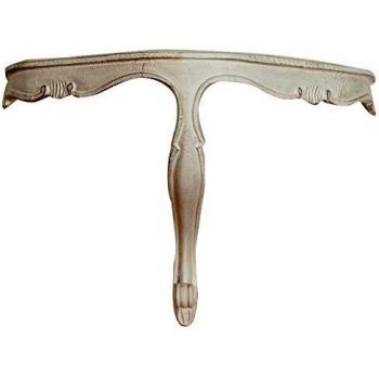 Estante de Pared Shabby Chic de Madera Blanca 50x24x34 cm Hecho en Italia