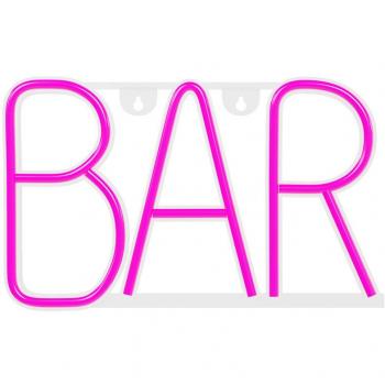 Forever Neon LED Bar Pink Bat - Letrero de Neón con USB