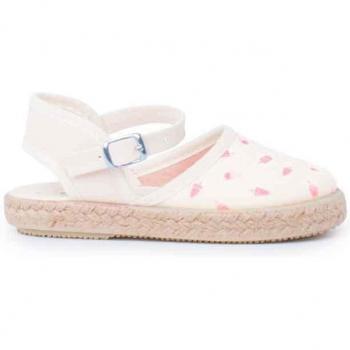 Alpargatas de bebé niña con hebilla Pisamonas, estampados variados, diseño cómodo y ligero, suela de esparto, cierre ajustable con hebilla