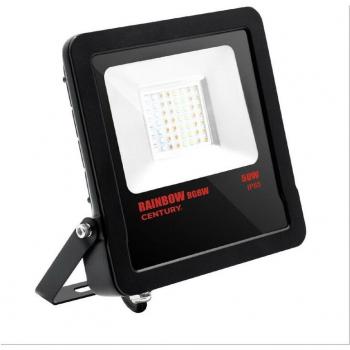 Proyector LED Rainbow 50W RGB Dimmerable IP65 Negro - Century RBW-509510