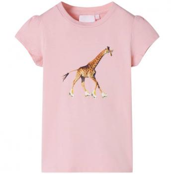Camiseta infantil rosa claro 116