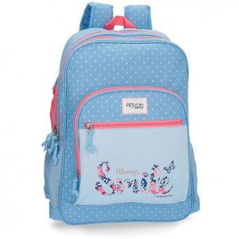 Movom Always Smile Mochila Doble Compartimento Adaptable Azul 32x45x15 cms Poliéster 21.6L
