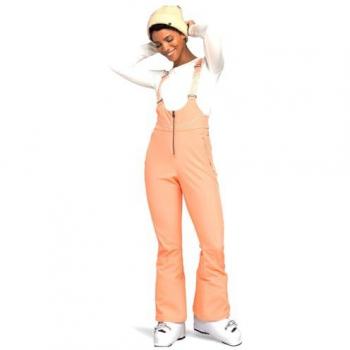 Pantalón largo de esquí Roxy Summit Bib naranja claro mujer - M