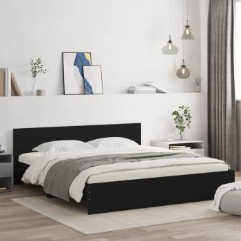 Cama Waider redonda con cabecero negro 180x200 cm