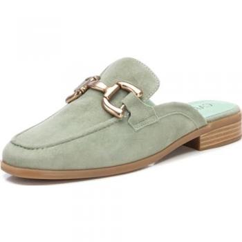 Zuecos de Ante Verde Agua para Mujer Carmela 161505 Talla 37