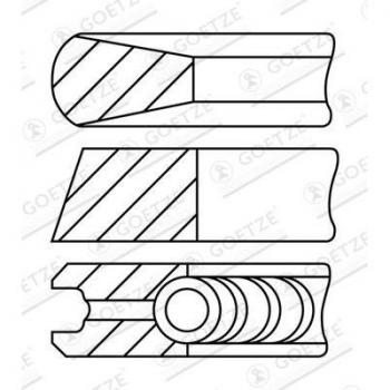 Juego de aros de pistón GOETZE ENGINE 08-320200-30