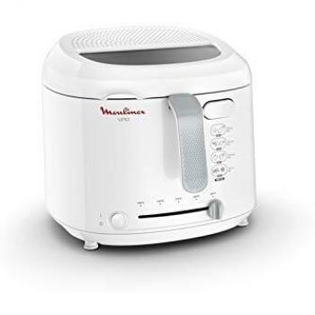 Moulinex Uno AF2031 Freidora de Aceite, Capacidad de 1 kg, 1600 W, Color Blanco
