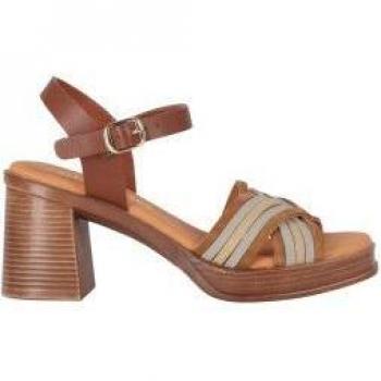 Chika10 Leather NEW GODO 01 Sandalia de Tacón Cuero/Tan