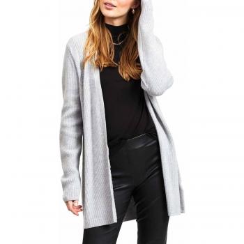 Vila Cardigan Viril Rib Gris Mujer S Gris