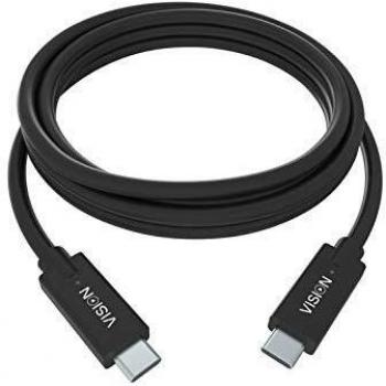 Cable USB Vision 1m USB 3.2 Gen 1 (3.1 Gen 1) B-C Negro
