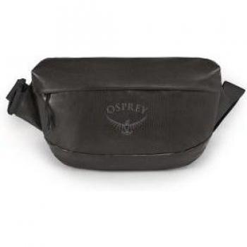 Riñonera Osprey Transporter 1L Negro, capacidad de 1 litro, material resistente al agua, diseño compacto y ligero, correas ajustables para mayor comodidad, ideal para actividades al aire libre y viajes