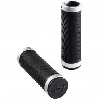 Brooks Cambium Rubber Grips Corto/Largo Manillar, Unisex, Cambium Rubber Grips Kurz/Lang, Negro/Negro, Kurz/Lang
