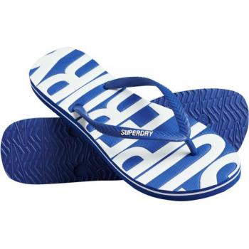 Chanclas veganas Superdry Vintage Logo azul marino blanco para mujer