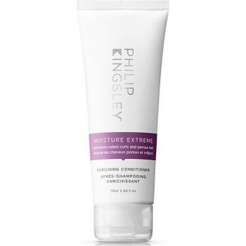 Philip Kingsley Moisture Extreme Enriching Conditioner 75ml - For Curly, Dry, Damaged Hair | Moisturises, Hydrates, and Adds Shine | Detangles and Controls Frizz