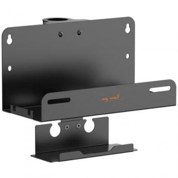 Soporte mural MYWALL MYW HZ53L para dispositivos multimedia y regleta de enchufes, capacidad hasta 3 kg, color negro