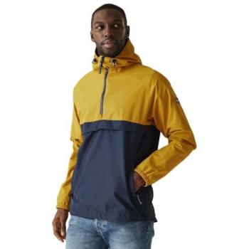 Regatta Men's Tayan Waterproof Windbreaker Jacket - Mustard/Navy - Size 3XL