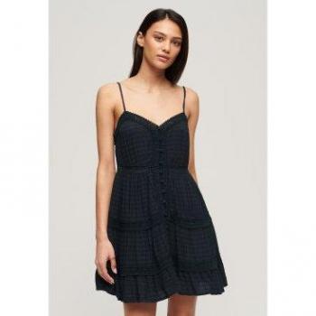 Vestido Corto Sin Mangas Alana Lace Trim